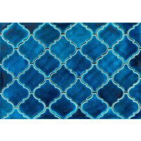 Keramik Mosaikfliesen Für Küchenrückwand Oder Badezimmerwand - Handgefertigte Arabeskenform in Azurblauer Farbe 1 M2 Keramik Mosaikfliesen Für Küchenrückwand Oder Badezimmerwand - Handgefertigte Arabeskenform in Azurblauer Farbe 1 M2 von Tileme
