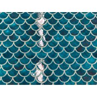 Keramikfliesen Für Küchenrückwand Oder Badezimmerwand - Handgefertigte Fischschuppenform in Petrolfarbe 1 M2 Keramikfliesen Für Küchenrückwand Oder Badezimmerwand - Handgefertigte Fischschuppenform in Petrolfarbe 1 M2 von Tileme