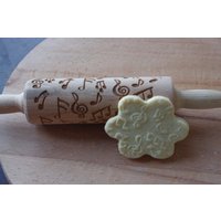 Mini Laser Gravierter Teigroller Mit Musik-Motiv von TiliaRollingPins