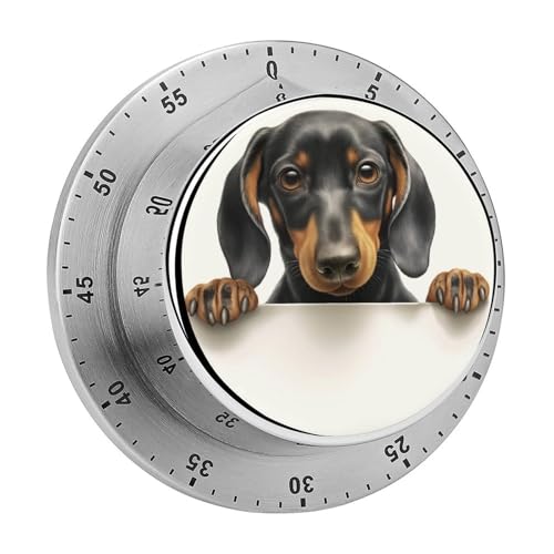 Timer Dackel Hund Tier Küchentimer Countdown Magnetischer Timer Mechanischer Timer zum Backen Kochen Ofen von Tilivyx