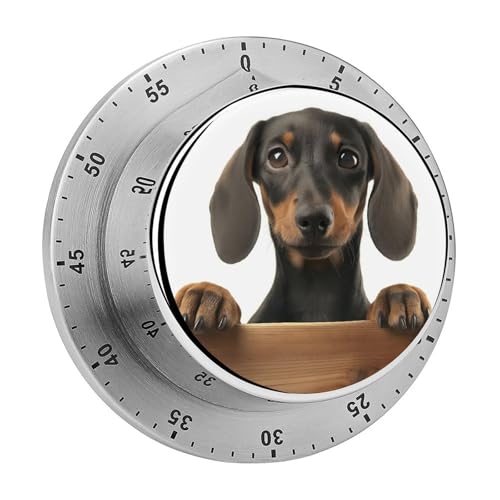 Timer Dackel Hund Tier Küchentimer Countdown Magnetischer Timer Mechanischer Timer zum Backen Kochen Ofen von Tilivyx