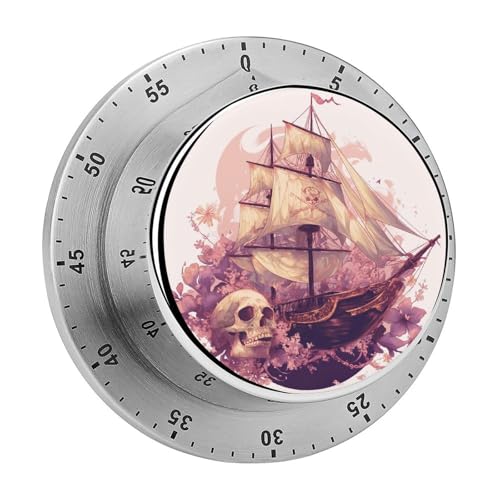 Timer Piratenschiff Blumen und Totenkopf Küchentimer Countdown Magnetischer Timer Mechanischer Timer zum Backen Kochen Ofen Timer Piratenschiff Blumen und Totenkopf Küchentimer Countdown Magnetischer Timer Mechanischer Timer zum Backen Kochen Ofen von Tilivyx