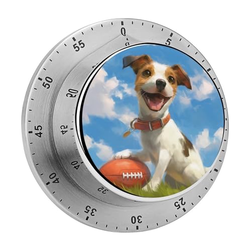 Zeitschaltuhr Jack Russell Terrier Hund Mit Fußball Küchentimer Countdown Magnetischer Timer Mechanischer Timer Für Backen Kochen Backofen von Tilivyx