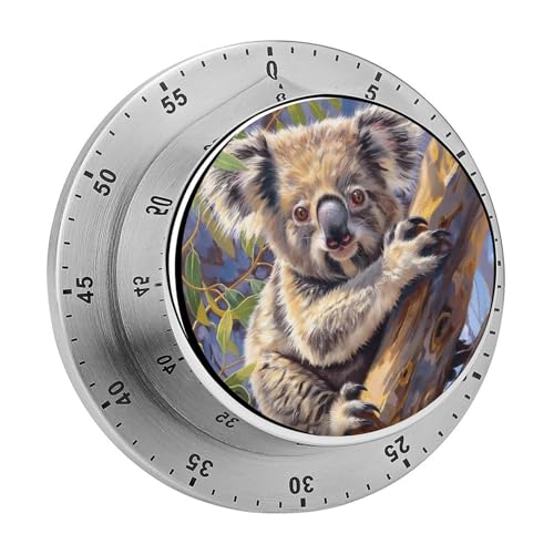 Zeitschaltuhr Niedlicher Koala Im Baum Küchentimer Countdown Magnetischer Timer Mechanischer Timer Für Backen Kochen Backofen von Tilivyx