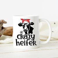 Crazy Heifer Funny Farm 11 Oz. Kaffeetasse von TillieAnnsTreasures
