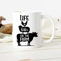 Das Leben Ist Besser Auf Der Farm 11 Unzen. Kaffeebecher von TillieAnnsTreasures