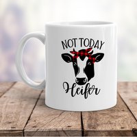 Nicht Heute Färbe Lustige Kuh 11 Un Kaffeebecher von TillieAnnsTreasures