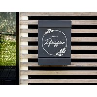 Personalisierter Briefkasten-Blumenaufkleber Mit Namen von TilloStudioShop
