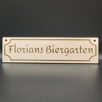 Biergarten Schild Mit Personalisierung, Lasergravur Holzschild, Garten Dekoration, Bierliebhaber-Geschenk Biergarten Schild Mit Personalisierung, Lasergravur Holzschild, Garten Dekoration, Bierliebhaber-Geschenk von Tillswerkstatt