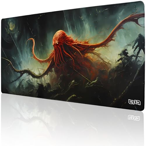 Tilt Schreibtischunterlage 100x50 cm Gaming Mauspad XXL | Rutschfester Mousepad Groß für Schreibtisch und PC Gadgets | Wasserdichter Desk Mat (Cthulhu) von Tilt