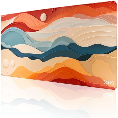 Tilt Schreibtischunterlage 100x50 cm Gaming Mauspad XXL | Rutschfester Mousepad Groß für Schreibtisch und PC Gadgets | Wasserdichter Desk Mat (Desert Waves Mirage) von Tilt