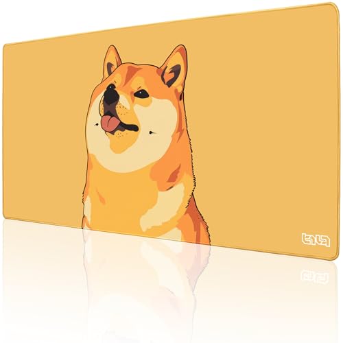 Tilt Schreibtischunterlage 100x50 cm Gaming Mauspad XXL | Rutschfester Mousepad Groß für Schreibtisch und PC Gadgets | Wasserdichter Desk Mat (Doge) von Tilt