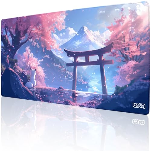 Tilt Schreibtischunterlage 100x50 cm Gaming Mauspad XXL | Rutschfester Mousepad Groß für Schreibtisch und PC Gadgets | Wasserdichter Desk Mat (Foxy Sanctuary) von Tilt