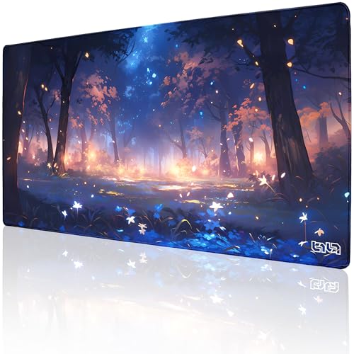 Tilt Schreibtischunterlage 100x50 cm Gaming Mauspad XXL | Rutschfester Mousepad Groß für Schreibtisch und PC Gadgets | Wasserdichter Desk Mat (Magical Forest) von Tilt