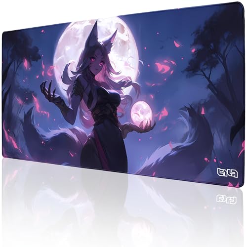 Tilt Schreibtischunterlage 100x50 cm Gaming Mauspad XXL | Rutschfester Mousepad Groß für Schreibtisch und PC Gadgets | Wasserdichter Desk Mat (Moonlit Vixen) von Tilt