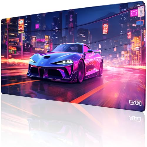 Tilt Schreibtischunterlage 100x50 cm Gaming Mauspad XXL | Rutschfester Mousepad Groß für Schreibtisch und PC Gadgets | Wasserdichter Desk Mat (Neon Speed) von Tilt