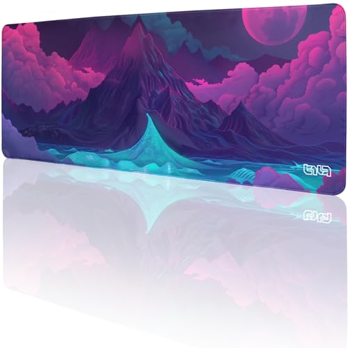 Tilt Schreibtischunterlage 80x30 cm Gaming Mauspad XXL | Rutschfester Mousepad Groß für Schreibtisch und PC Gadgets | Wasserdichter Desk Mat (Abstract Hills) von Tilt