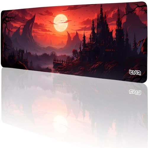 Tilt Schreibtischunterlage 80x30 cm Gaming Mauspad XXL | Rutschfester Mousepad Groß für Schreibtisch und PC Gadgets | Wasserdichter Desk Mat (Moonshadow Keep) von Tilt