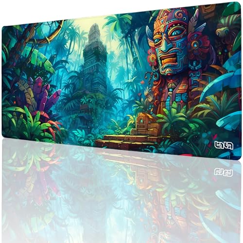 Tilt Schreibtischunterlage 90x40 cm Gaming Mauspad XXL | Rutschfester Mousepad Groß für Schreibtisch und PC Gadgets | Wasserdichter Desk Mat (Aztec Echoes) von Tilt