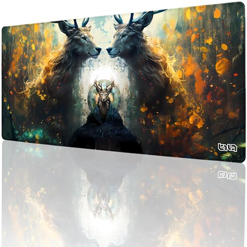 Tilt Schreibtischunterlage 90x40 cm Gaming Mauspad XXL | Rutschfester Mousepad Groß für Schreibtisch und PC Gadgets | Wasserdichter Desk Mat (Druid Incantation) von Tilt