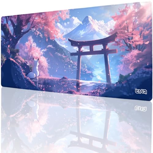 Tilt Schreibtischunterlage 90x40 cm Gaming Mauspad XXL | Rutschfester Mousepad Groß für Schreibtisch und PC Gadgets | Wasserdichter Desk Mat (Foxy Sanctuary) von Tilt