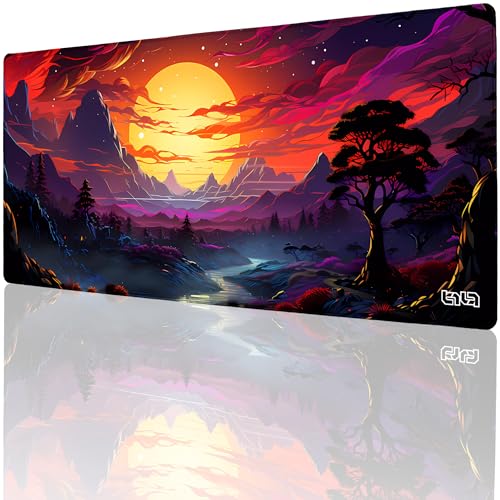 Tilt Schreibtischunterlage 90x40 cm Gaming Mauspad XXL | Rutschfester Mousepad Groß für Schreibtisch und PC Gadgets | Wasserdichter Desk Mat (Idyll) von Tilt