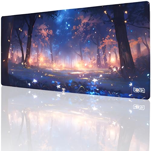 Tilt Schreibtischunterlage 90x40 cm Gaming Mauspad XXL | Rutschfester Mousepad Groß für Schreibtisch und PC Gadgets | Wasserdichter Desk Mat (Magical Forest) von Tilt