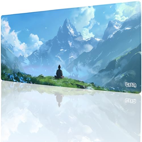Tilt Schreibtischunterlage 90x40 cm Gaming Mauspad XXL | Rutschfester Mousepad Groß für Schreibtisch und PC Gadgets | Wasserdichter Desk Mat (Mountain Meditation) von Tilt