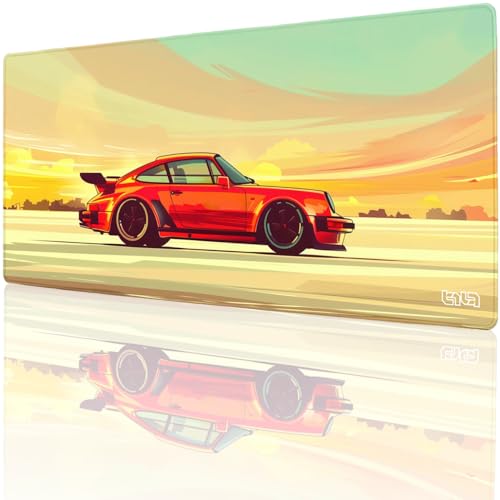 Tilt Schreibtischunterlage 90x40 cm Gaming Mauspad XXL | Rutschfester Mousepad Groß für Schreibtisch und PC Gadgets | Wasserdichter Desk Mat (Red Speed) von Tilt