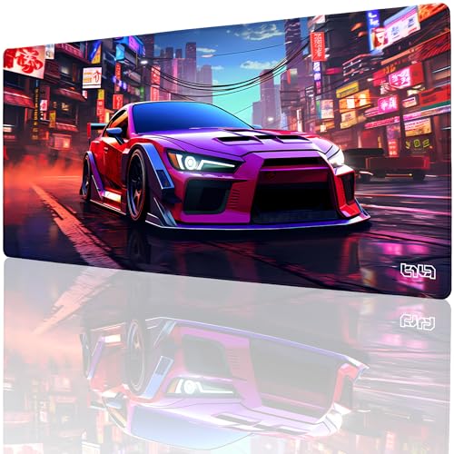 Tilt Schreibtischunterlage 90x40 cm Gaming Mauspad XXL | Rutschfester Mousepad Groß für Schreibtisch und PC Gadgets | Wasserdichter Desk Mat (Shizuoka Tuning) von Tilt