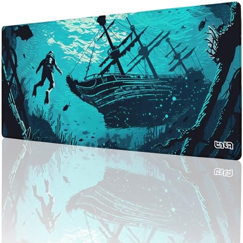 Tilt Schreibtischunterlage 90x40 cm Gaming Mauspad XXL | Rutschfester Mousepad Groß für Schreibtisch und PC Gadgets | Wasserdichter Desk Mat (Sunken Pearl) von Tilt