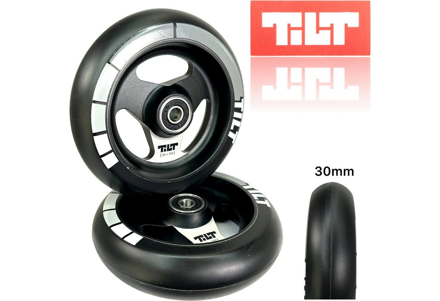 Tilt Stuntscooter Tilt Stage I Stunt-Scooter Rollen 120mm x 30mm Spoked Schwarz 2er Pack Tilt Stuntscooter Tilt Stage I Stunt-Scooter Rollen 120mm x 30mm Spoked Schwarz 2er Pack von Tilt