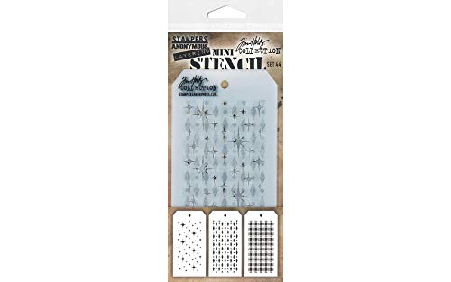 Stampers Anonymous MST044 Mini-Schablonen-Set Nr. 44, Kunststoff von Stampers Anonymous