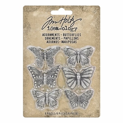 Idea-Ology Schmetterlinge aus Metall, 2,5 cm, 6 Stück von Tim Holtz