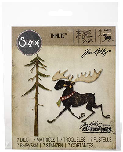 Sizzix Thinlits Stanzschablonen von Tim Holtz 12/Pkg-Merry Elch von Tim Holtz