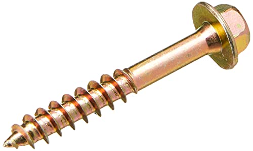 TIMCO Advanced Schienenschrauben - Sechskant-Flansch - Gelb - 6,0 x 40 - Beutel mit 12 Stück von TimCo