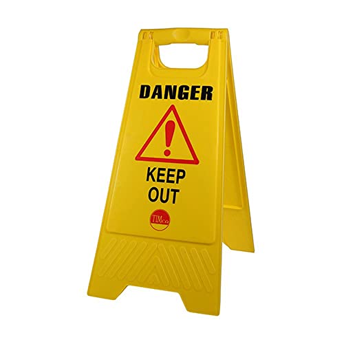 TIMco 747852 Hinweisschild mit Aufschrift Danger Keep Out, A-Rahmen, 610 x 300 x 30 cm, gelb von TimCo