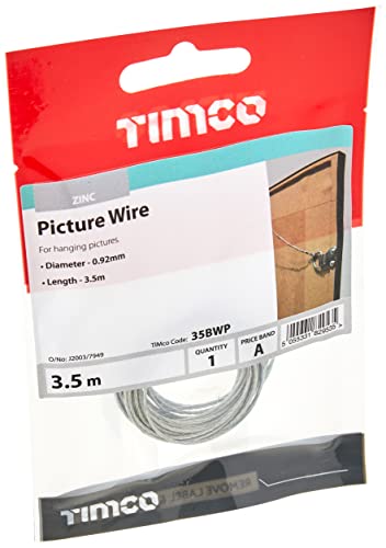 TIMco Bilderdraht, 0,92 Durchmesser x 3,6 mm, mittelgroß, Zink – (Beutel 1) – 35BWP von TimCo