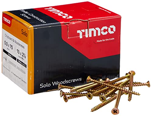 TimCo 50075SOLOC Solo Holzschraube PZ2 CSK - ZYP, 5.0 x 75, 200 Stück von TimCo