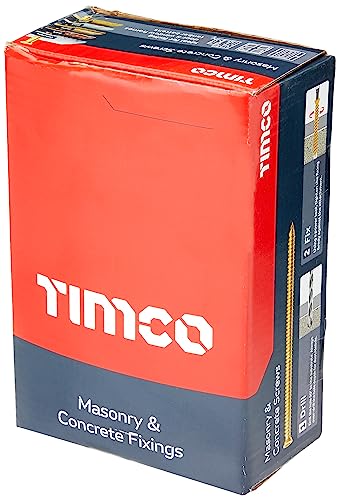 Timco Multi ZYP Fix Haftpunkte Beton Schraube – Gelb (Karton 100 Stück), 00150TCON von TimCo