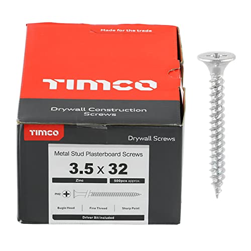 Timco PH2 Schnellbauschraube – Schwarz (Box von 1000), 00032DRYZ von TimCo
