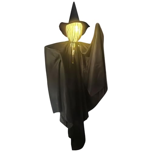 Halloween Deko Geist, 90 cm Halloween Deko Outdoor Leuchtende Fledermaushexe Mit LED Helloween Hängende Geister Wind Socken Banner Warmes Licht Schwarz Leuchtende Hexe Für Vorgarten Terrasse Halloween Deko Geist, 90 cm Halloween Deko Outdoor Leuchtende Fledermaushexe Mit LED Helloween Hängende Geister Wind Socken Banner Warmes Licht Schwarz Leuchtende Hexe Für Vorgarten Terrasse von Timasser