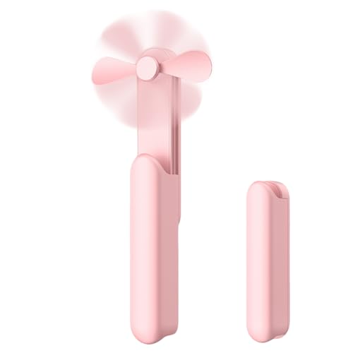 Handventilator, 2 Geschwindigkeitsstufen Mini Ventilator USB-Ventilator Handventilator Akku Aufladbar Handventilator Leise Tragbarer Ventilator für Reisen Büro Zuhause Outdoor und als Geschenk (Pink) Handventilator, 2 Geschwindigkeitsstufen Mini Ventilator USB-Ventilator Handventilator Akku Aufladbar Handventilator Leise Tragbarer Ventilator für Reisen Büro Zuhause Outdoor und als Geschenk (Pink) von Timasser