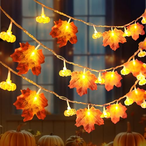 Timasser Lichterkette Herbst, 4M/40 LED Herbst Lichterkette Herbstdeko outdoor Lichterketten Blätter Herbstgirlande Herbstblätter mit Licht Herbstdeko Innen Blätter Girlande Für Erntedankfest Theme Timasser Lichterkette Herbst, 4M/40 LED Herbst Lichterkette Herbstdeko outdoor Lichterketten Blätter Herbstgirlande Herbstblätter mit Licht Herbstdeko Innen Blätter Girlande Für Erntedankfest Theme von Timasser