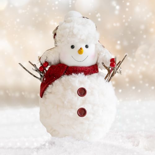 Timasser Weihnachtsdeko Kuscheltier Schneemann, Schneemann Plüsch Puppe Weihnachtsdeko Figuren Kuscheltier Weihnachten Niedliche Kleine Schneemannfigur Für Kinder Weihnachten Geschenke (groß) von Timasser
