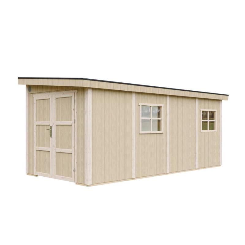 Timbela Premium-Schuppen M940B Beige Braun 11,47 m² FSC® von Timbela