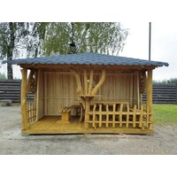 Holzpavillon 2, 4M X 4M, Maßgeschneiderter Pavillon, Holzpavillon, Pergola, Hot Pot-Überdachung von TimberTeamUK