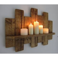 81 cm Altes Palettenholz Schwebendes Regal/Led-Kerzenhalter Shabby Chic Küchenregal 7 Farbvarianten 81 cm Altes Palettenholz Schwebendes Regal/Led-Kerzenhalter Shabby Chic Küchenregal 7 Farbvarianten von TimberWizards