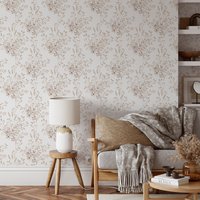 Boho Winter Blumen Tapete. Abnehmbares Peel + Stick Und Traditionelle Wallpaper-Optionen. Mehrere Farben Erhältlich. 62 cm von TimberleaMinimal