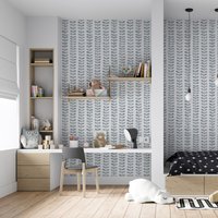 Handgemalte Kinderzimmer Boho Tapete. Hellblaue Farbe. Peel + Stick Wallpaper Und Traditionelle Optionen. Mehrere Farben Erhältlich von TimberleaMinimal